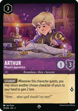 ARTHUR (WIZARD'S APPRENTICE) - 35/204 - SUPER RARE