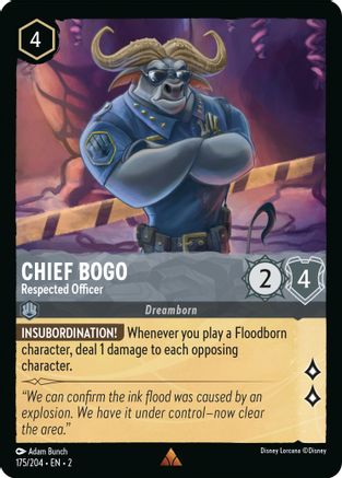 CHIEF BOGO (RESPECTED OFFICER) - 175/204 - RARE