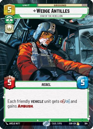 Wedge Antilles - Star of the Rebellion (Hyperspace) - 364 - Rare