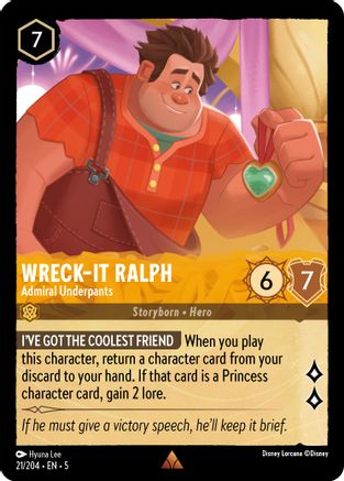 Wreck-It Ralph (Admiral Underpants) - 21/204 - Rare