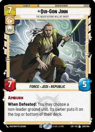 Qui-Gon Jinn - The Negotiations Will Be Short - 200/264 - Legendary
