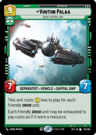 Vuutun Palaa - Droid Control Ship - 122/264 - Legendary