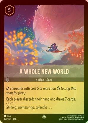 A WHOLE NEW WORLD - 195/204 - SUPER RARE (FOIL)