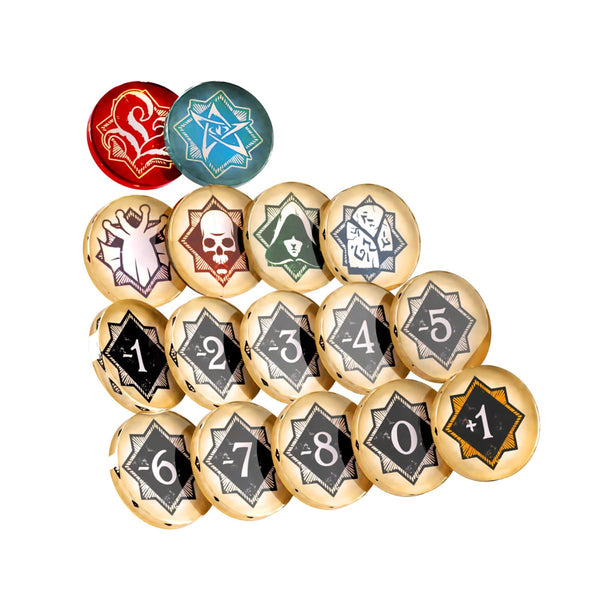 Arkham Horror LCG: Chaos Tokens + Token Bag