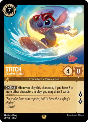 STITCH (CAREFREE SURFER) - 21/204 - LEGENDARY