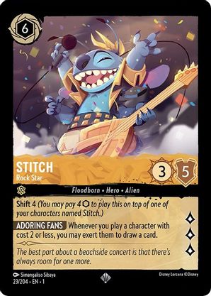 STITCH (ROCK STAR) - 23/204 - SUPER RARE