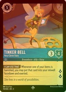 TINKER BELL (VERY CLEVER FAIRY) - 157/204 - SUPER RARE (FOIL)