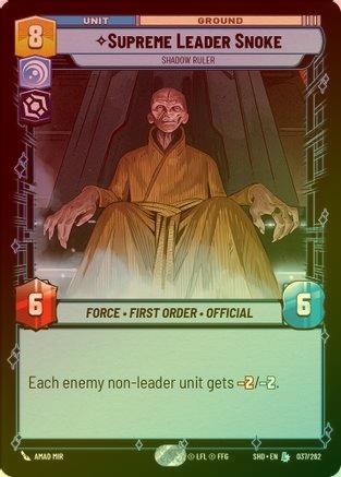 SUPREME LEADER SNOKE - SHADOW RULER - 037/262 - LEGENDARY (FOIL)