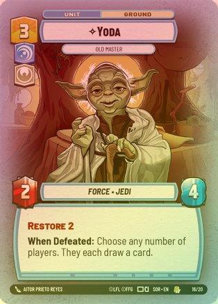 YODA - OLD MASTER - WEEKLY PLAY PROMO - 16/20 - RARE (FOIL)