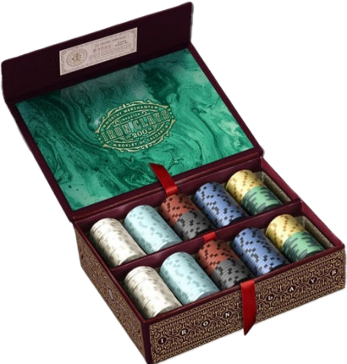 Iron Clays 200 アイアンクレイ200枚 IRON CLAYS 200 PRINTED BOX W/ CHIPS - GamersTable.ca FreeShipping