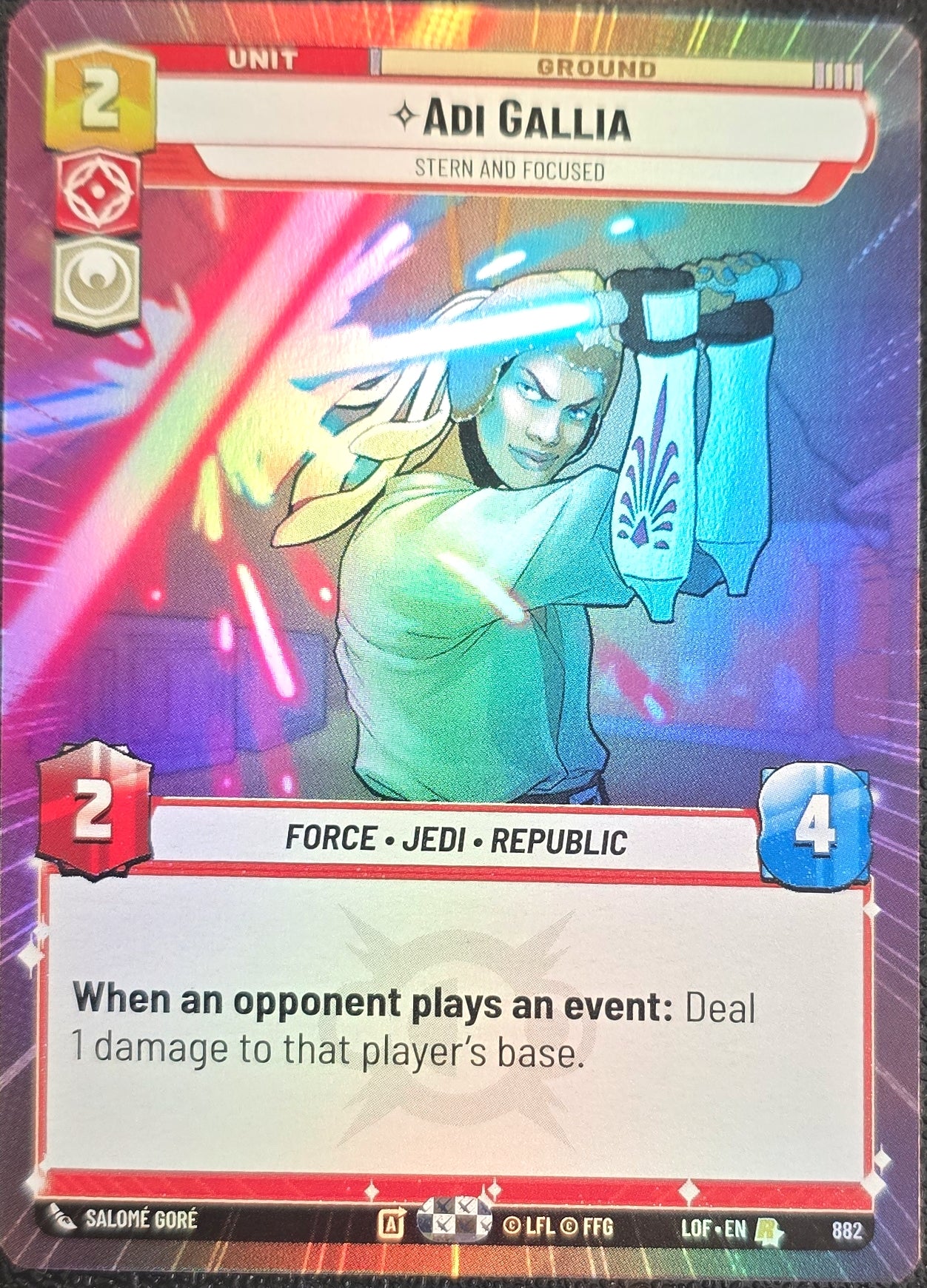 Adi Gallia - Stern and Focused (Hyperspace Foil) - 882 - Rare