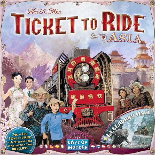 Ticket to Ride Map 1 Asia freeshipping - The Gamers Table