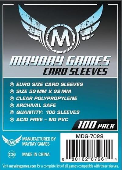 Mayday Euro Card Sleeves 59 x 92 freeshipping - The Gamers Table