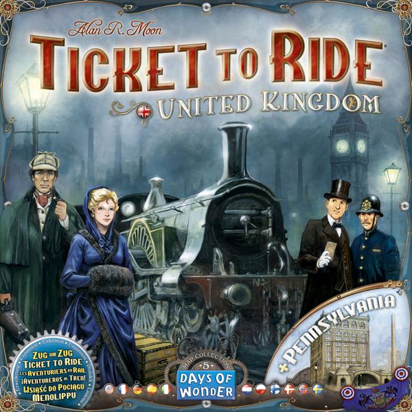 Ticket to Ride Map 5 UK/Pennsylvania freeshipping - The Gamers Table